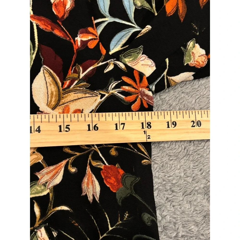 Zara Trafaluc Jacket Womens XS Multicolor Floral Bomber Zip Up Boho Casual